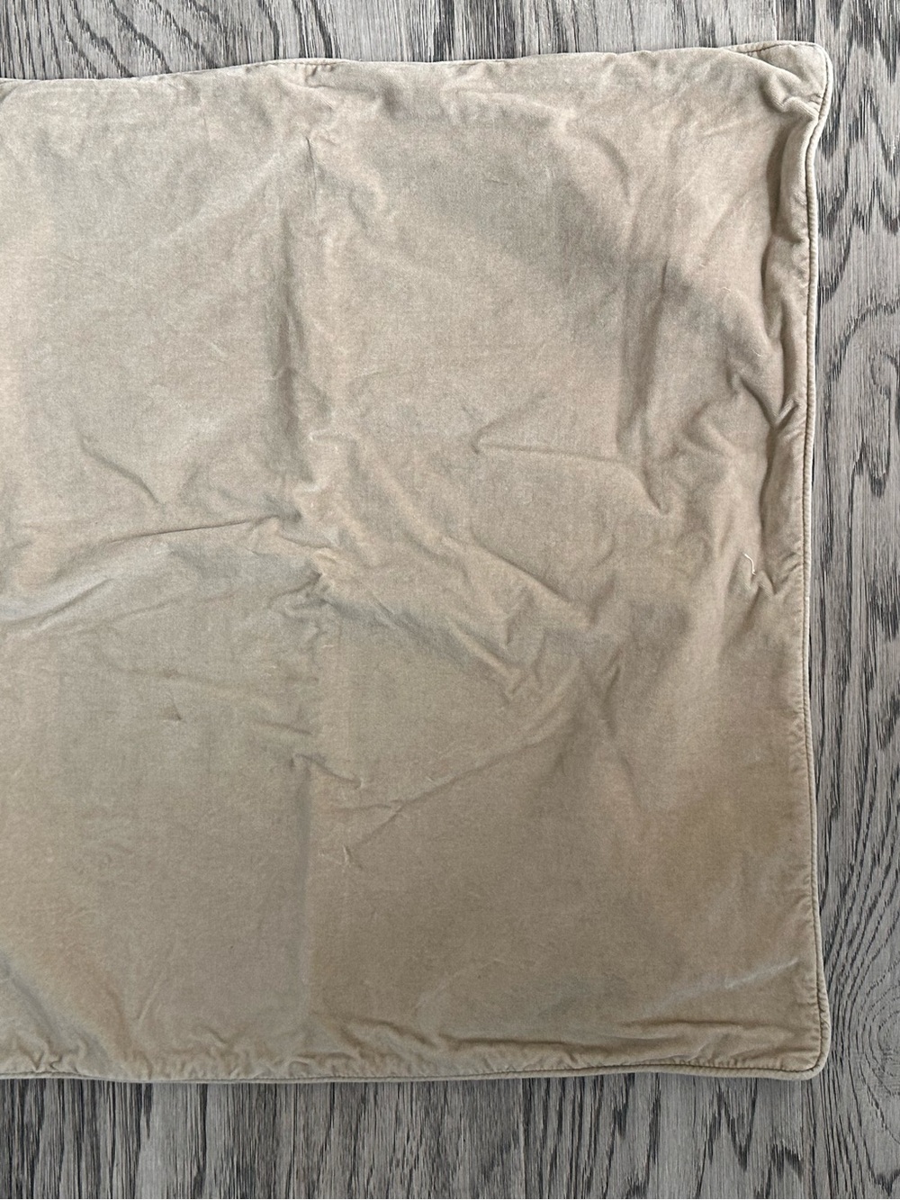 IKEA Two Velvet Pillow Covers in Taupe Beige